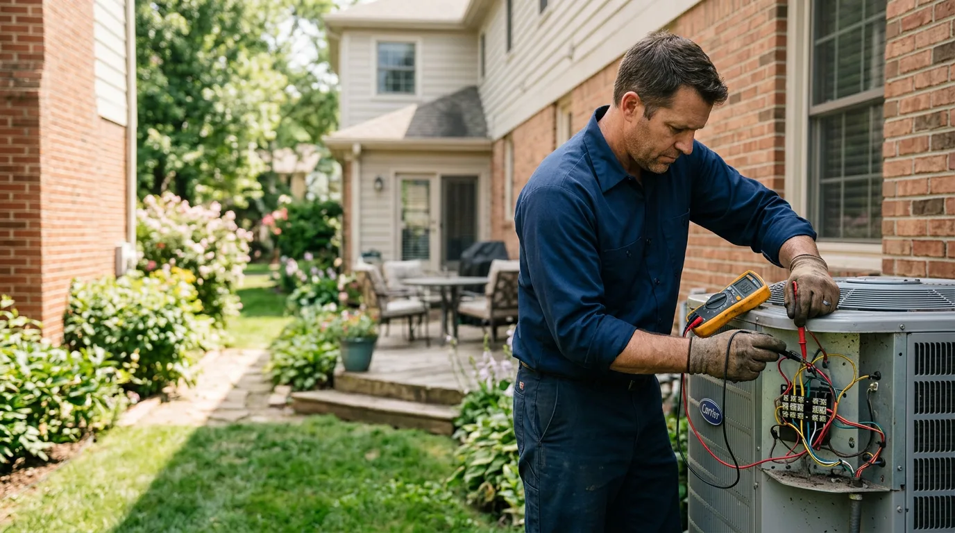 HVAC technician working near Dawson, IL